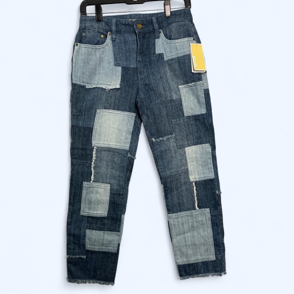 Michael Kors Patchwork Denim Jeans‎ Sz 2 NWT